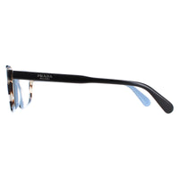 Prada Glasses Frames PR01VV KHR1O1 Top Black With Spotted Brown And Azure Women