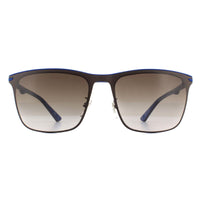 Police Sunglasses SPL580 Two Souls 5 0F13 Semi-Matte Rich Brown Blue Grey Gradient