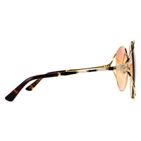 Gucci Sunglasses GG0595S 007 Gold with Ivory and Black Double Orange on Brown Gradient