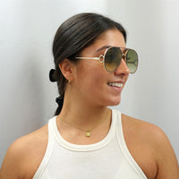 Chloe Sunglasses CH0145S 002 Gold Havana Green Gradient