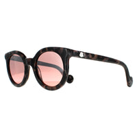 Moncler Sunglasses ML0015 55U Coloured Havana Bordeaux Mirror