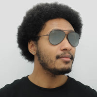 Ray-Ban Sunglasses RB0101S Aviator Reverse 002/GS Black Silver Mirror