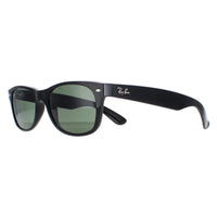 Ray-Ban Sunglasses New Wayfarer 2132 901 Gloss Black Green G-15 Small 52mm