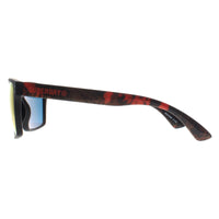 Superdry Sunglasses Kobe 193 Matte Black Volcanic Mountain Orange Red Mirror