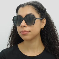 Gucci Sunglasses GG0092S 001 Black Grey Gradient