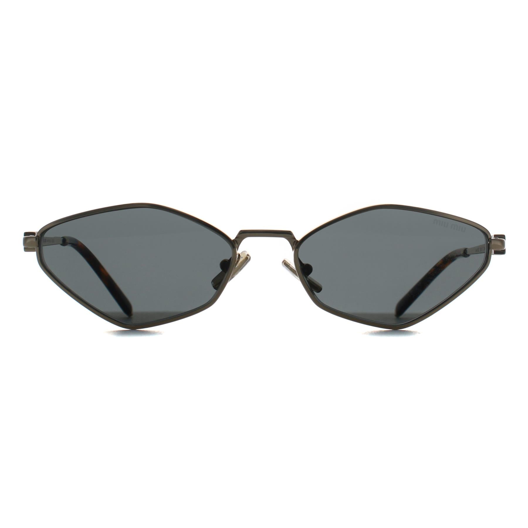 myu① Miu Miu Sunglasses MU56ZS ZVN5S0 Pale Gold Dark Grey – Discounted
