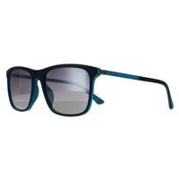 Police Sunglasses SPLA56 Record 1 WTRX Blue Turquoise Blue Gradient Mirrored