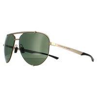 Porsche Design Sunglasses P8920 D Light Gold Black Green