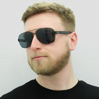 Polo Ralph Lauren Sunglasses PH3110 926781 Semi Shiny Black Grey Polarized