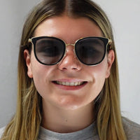 Michael Kors Sunglasses Adrianna 1 1010 1100T3 Black Gold Grey Gradient Polarized