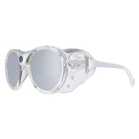 Moncler Sunglasses ML0046 26C Crystal Silver Grey Silver Mirror