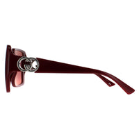 Gucci Square Womens Burgundy with Silver Red with Silver Mirror GG1692S