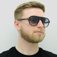 Tom Ford Sunglasses FT0932 Jeffrey 01B Shiny Black Smoke Gradient