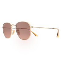 Ray-Ban Sunglasses Hexagonal RB3548N 912443 Polished Gold Brown Gradient