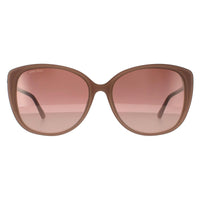Jimmy Choo Sunglasses ALY/F/S KON NQ Nude Glitter Brown Gradient Mirror