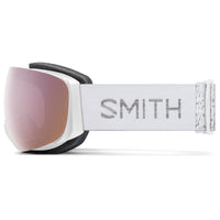 Smith Ski Goggles I/O Mag S 0OR M5 White Chunky Knit ChromaPop Everyday Rose Gold Mirror & CP Storm Rose Flash