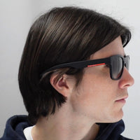 Prada Sport Sunglasses PS03QS DG00A7 Black Rubber Grey Gradient