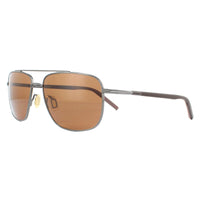 Serengeti Sunglasses Tellaro 8821 Shiny Gunmetal Dark Brown Mineral Polarized Drivers Brown