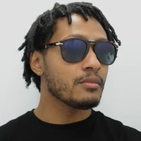 Persol Sunglasses PO0714 24/S3 Brown Havana Blue Gradient Polarized Folding 54mm