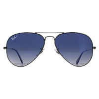 Ray-Ban Sunglasses Aviator 3025 Gunmetal Polarized Blue Gradient Grey 004/78