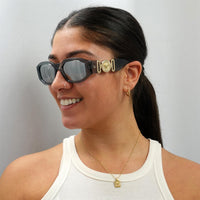 Versace Sunglasses VE4361 311/6G Transparent Grey Light Grey Silver Mirror