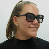 Tom Ford Sunglasses Maeve FT1008 52F Dark Havana Brown Gradient