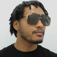 Gucci Sunglasses GG0291S 002 Gold and Black Brown