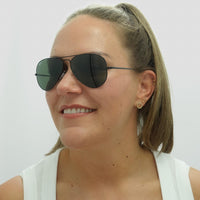 Ray-Ban Sunglasses Aviator Metal II RB3689 914831 Black Green