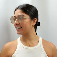 Chloe Sunglasses CH0027S 006 Gold Brown Light Gold Mirror