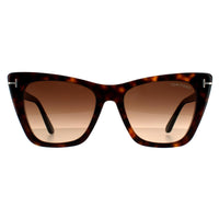 Tom Ford Sunglasses Poppy FT0846 52F Dark Havana Brown Gradient