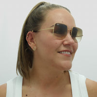 Ray-Ban Sunglasses RB1971 914751 Gold Light Brown Gradient