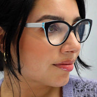 Tiffany Glasses Frames TF2180 8274 Black Crystal Blue 54mm