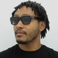 Tom Ford Sunglasses 0237 Snowdon 05B Black & Brown Smoke Grey Gradient 50mm