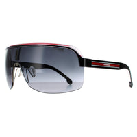 Carrera Sunglasses Topcar 1/N T4O 9O Black Crystal White Red Dark Grey Gradient
