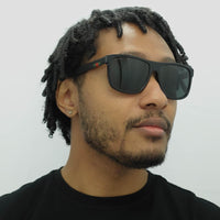 Gucci Sunglasses GG0010S 001 Black Rubber Grey