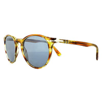 Persol Sunglasses 3152 9043/56 Brown Striped Yellow Blue Anti-Glare