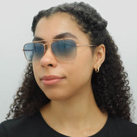 Ray-Ban Sunglasses RB3636 New Caravan 92023F Rose Gold Blue Gradient