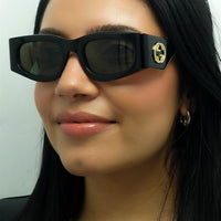 Gucci Sunglasses GG1664S 001 Black with Ivory Grey