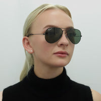 Ray-Ban Sunglasses Aviator 3025 Black Green Polarized 002/58