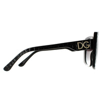 Dolce & Gabbana Sunglasses DG4385 32888G Black Texture Cocco Black Grey Gradient
