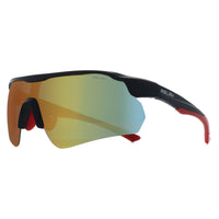Relay Shield Unisex Matte Black and Red Red Revo Polarized Clearshot Sunglasses