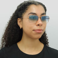 Ray-Ban Sunglasses RB3636 New Caravan 92023F Rose Gold Blue Gradient
