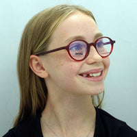 INVU Glasses Frames B4907 C Transparent Burgundy Women