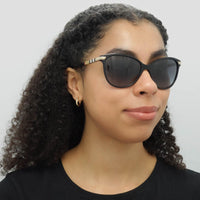 Burberry Sunglasses BE4216 30018G Black With Gold Detailing Grey Gradient