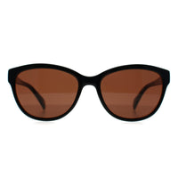 Ted Baker Sunglasses TB1605 Amie 011 Gloss Black Flowers Brown