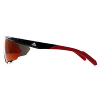 Adidas Sunglasses SP0027 01L Matte Black Contrast Mirror Red