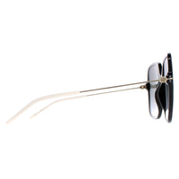 Gucci Sunglasses GG1267S 001 Shiny Black and Gold Grey Gradient
