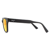 Maui Jim Sunglasses Shore Break RM822-2M Matte Black Hawaii Lava Polarized