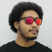 Ray-Ban Sunglasses Justin 4165 622/6Q Rubber Black Red Mirror