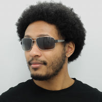 Hugo Boss Sunglasses 0521 OFR WJ Ruthenium Grey Gradient Polarized